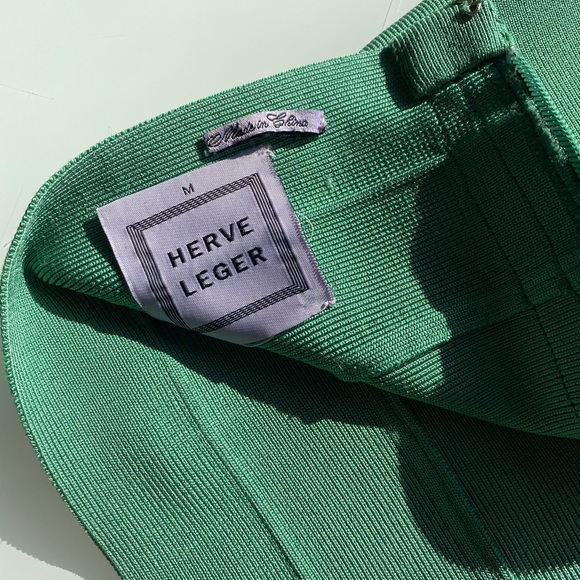 Herve Leger Green Pencil Skirt - Picture 5 of 5